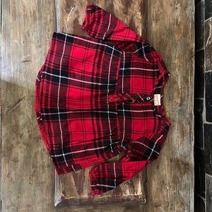 Jumping Beans Red and black plaid blouse